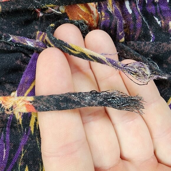 Free People Linen Beach Party Tie Shoulder Midi Dress Size 10 Tropical Printed - Picture 10 of 16